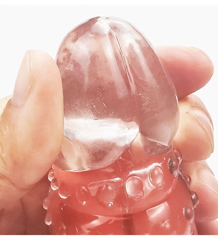 Vibrating Male Penis Extension Extender Cock Ring Sleeve Girth Enhancer Enlarger