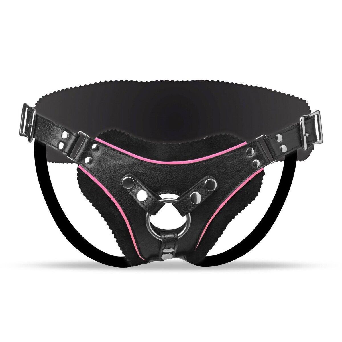 Leather Flamingo Low Rise Strap-On Harness for Dildo Dong Sex-toys for Women