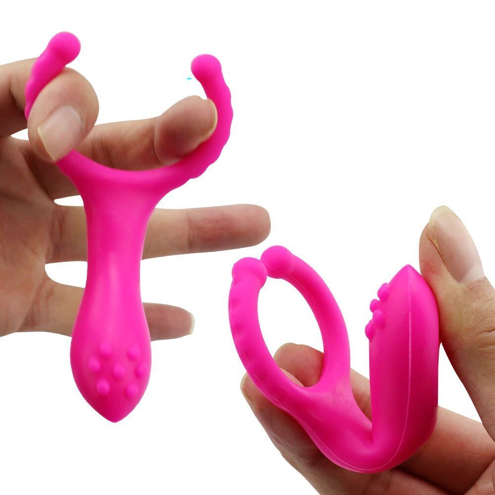 Wearable Vibrating Penis Clip Cock Ring G-spot Nipple Anal Vibe Couple Sex-toys