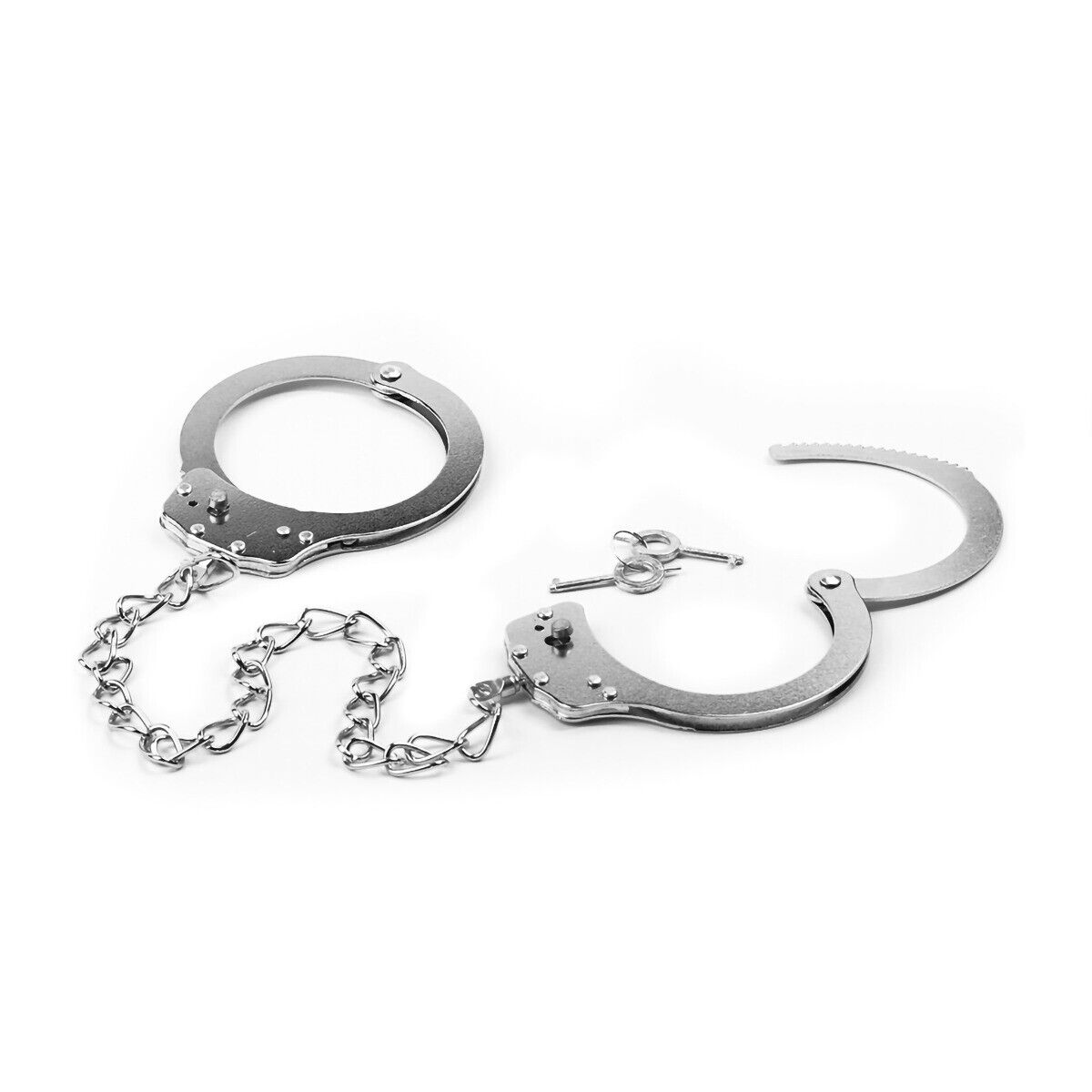 Steel Silver Metal Handcuffs Leg Cuffs Restraint Fetish SM Bondage Sex Toy