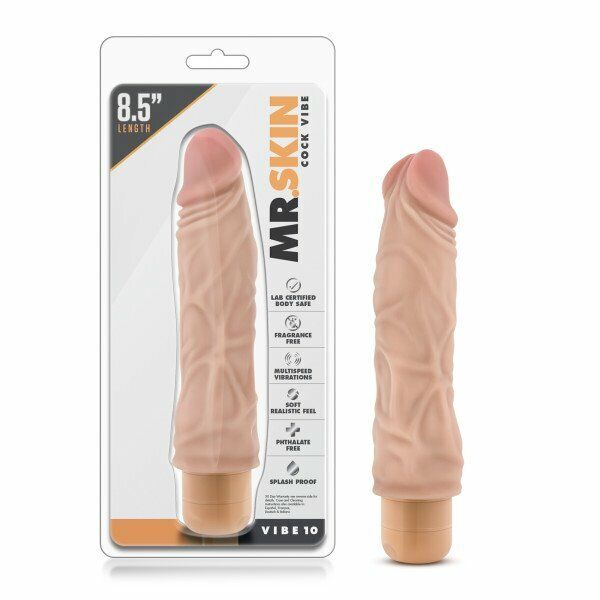 Mr Skin Realistic Vibrating Dildo Dong Cock Vibe Vaginal Anal G-spot Vibrator