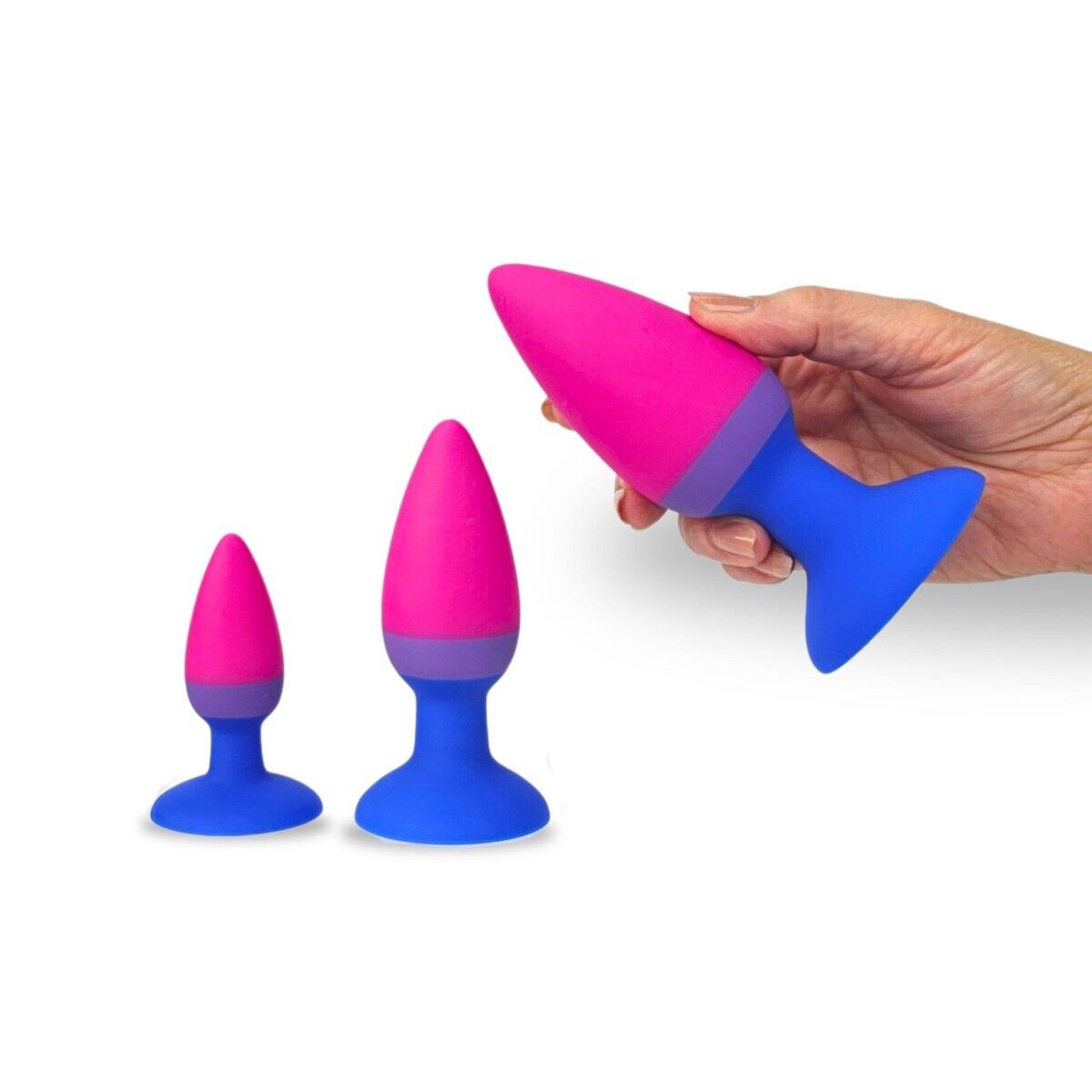 Colorful Silicone Anal Butt Plug Set Anal Training Kit Sex Toys for Men Women