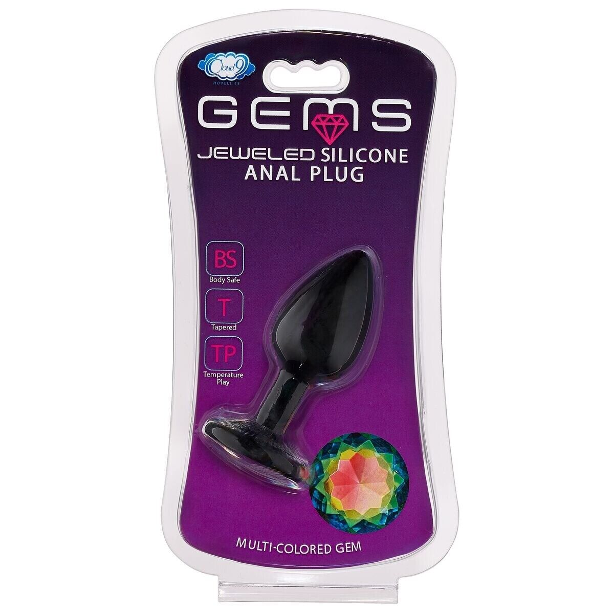 GEMS Jeweled Silicone Small Anal Butt Plug Sex Toys for Men Women Couples