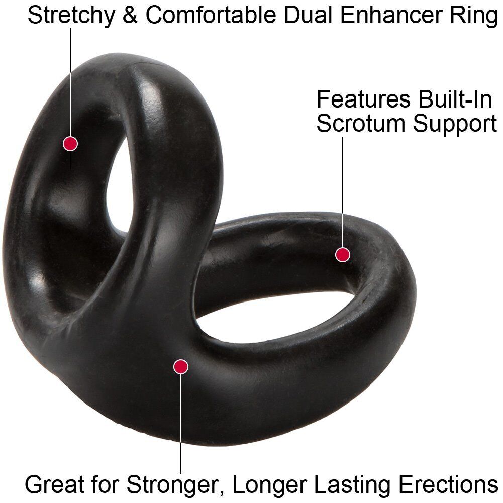 2pcs Snug Tugger Cock Balls Dual Support Male Penis Erection Enhancer Cock Ring