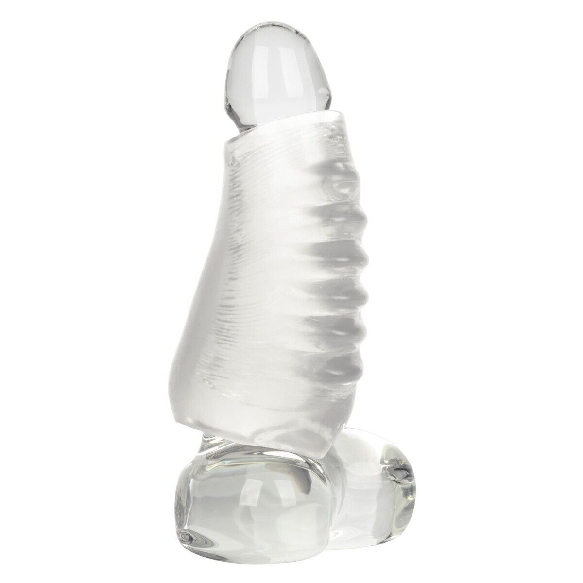 Clear Thick Cock Penis Girth Enhancer Extension Sleeve Enlarger Sheath