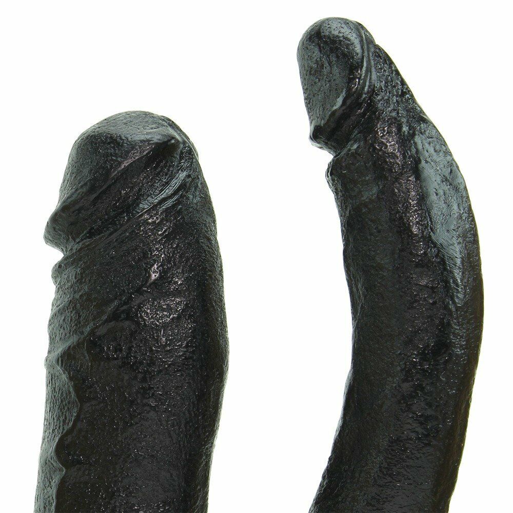 Vac-U-Lock Code Black Double Penetrator Dp Anal Sex Strap-on Attachment Dildo