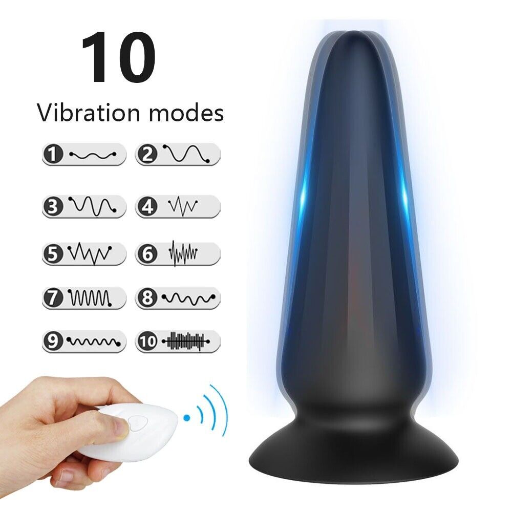 Wireless Remote Control Vibrating Anal Butt Plug Vibrator Anal Trainer Sex Toys