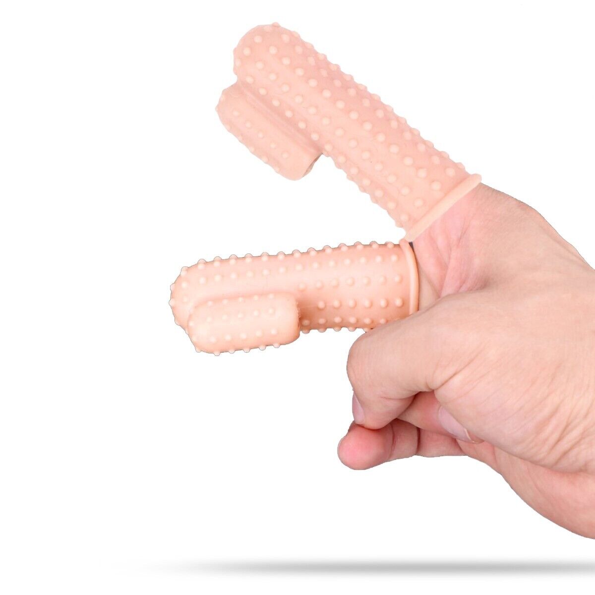 2x Finger Sleeve Massager Clit Anal G-spot Vibrator Foreplay Sex-toys for Couple