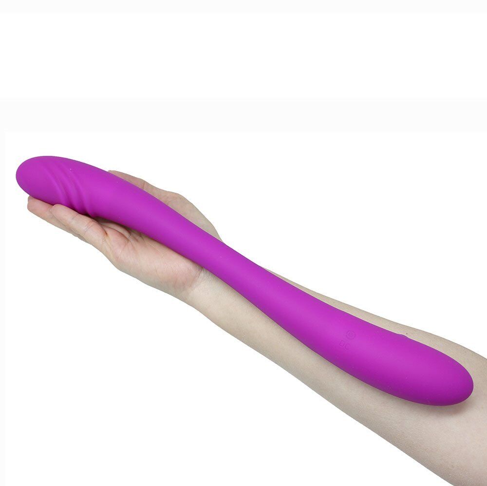 Wireless Flexible Double Ended G-spot Anal Vibrator Dildo Dong Sex-toy for Women