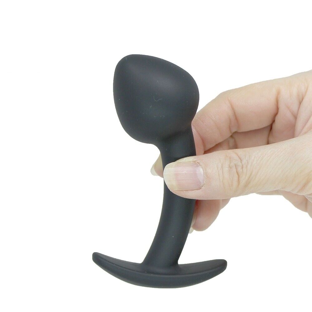 Silicone Curved Wearable Anal Butt Plug Prostate Massager Probe Stimulator