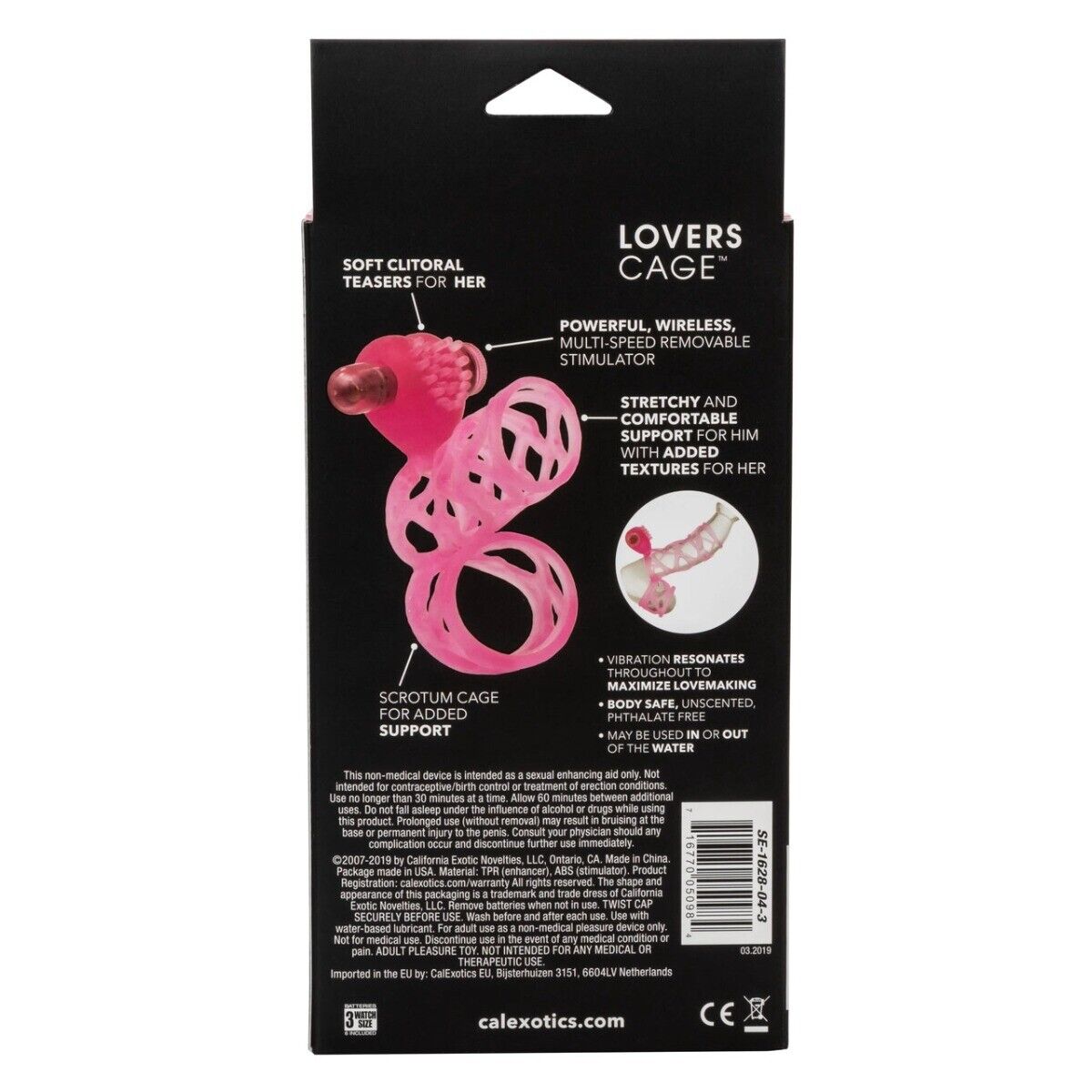 Vibrating Lover's Orgasm Cock Cage Penis Girth Erection Enhancer Extension