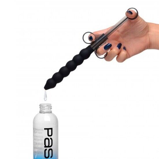 Beaded Silicone Personal Lubricant Applicator Syringe Shooter Launcher