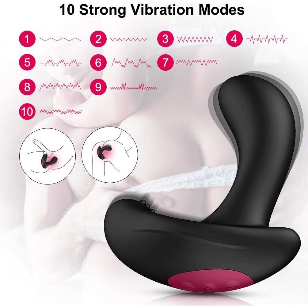 Inflatable Vibrating P-Spot G-spot Anal Vibrator Prostate Massager Butt Plug