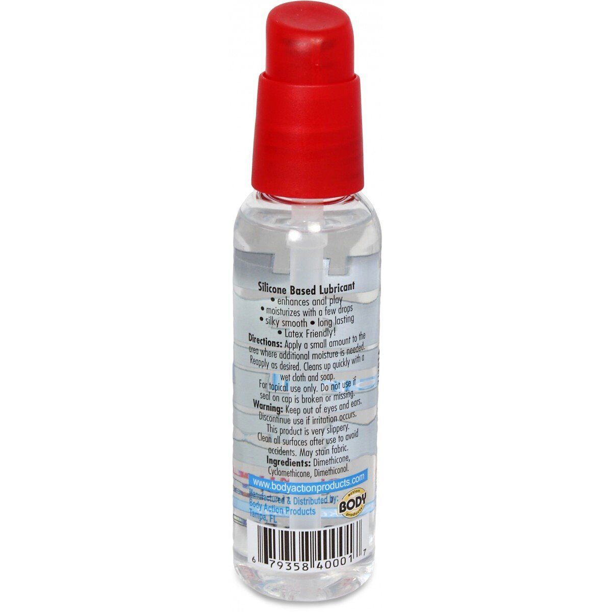 Body Action Anal Glide Silicone Based Personal Anal Sex Lubricant Lube 2oz