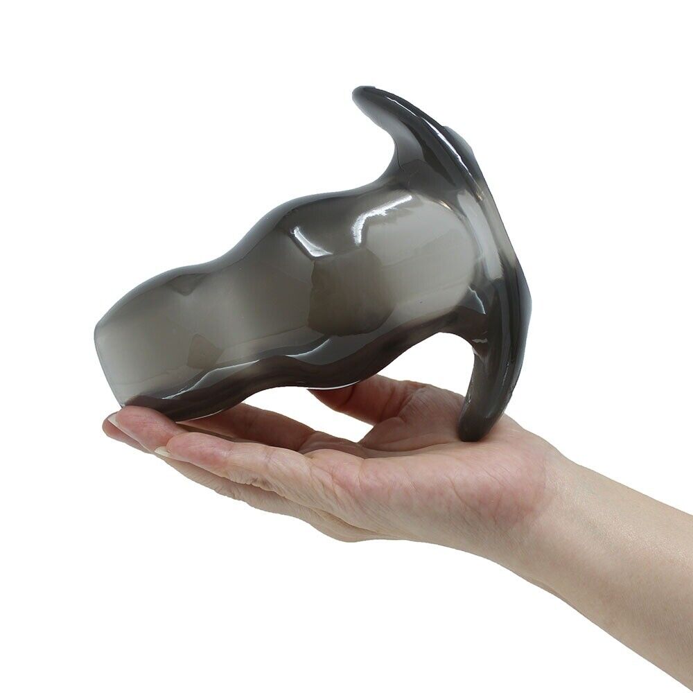 Peep Hole Hollow Double Tunnel Anal Butt Plug Dilator Expansion