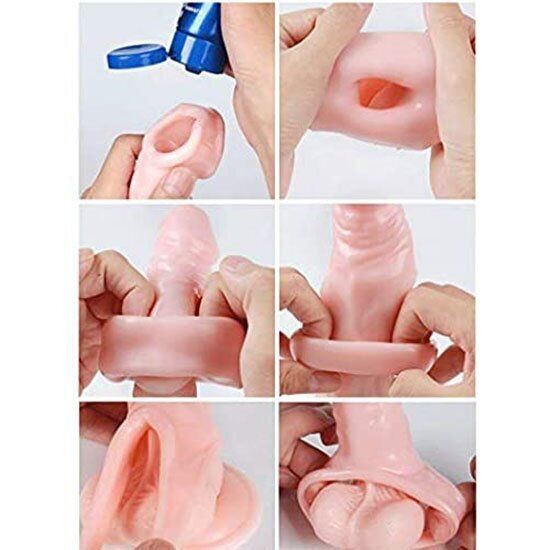 Add 2.5" Cock Penis Extension Extender Sleeve Massage Girth Enhancer Enlarger