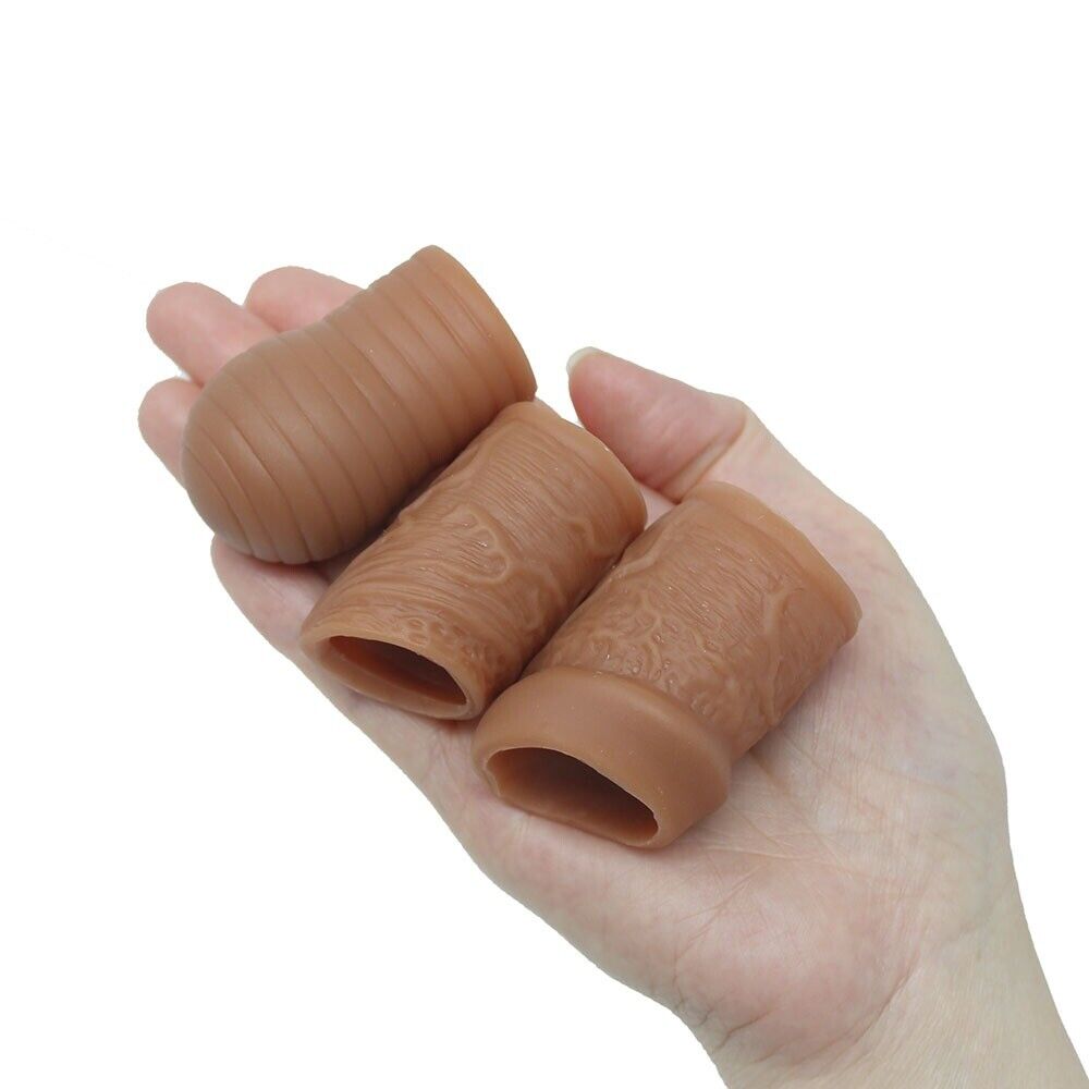 Silicone Foreskin Penis Cock Ring Prolong Delay Premature Ejaculation Enhancer