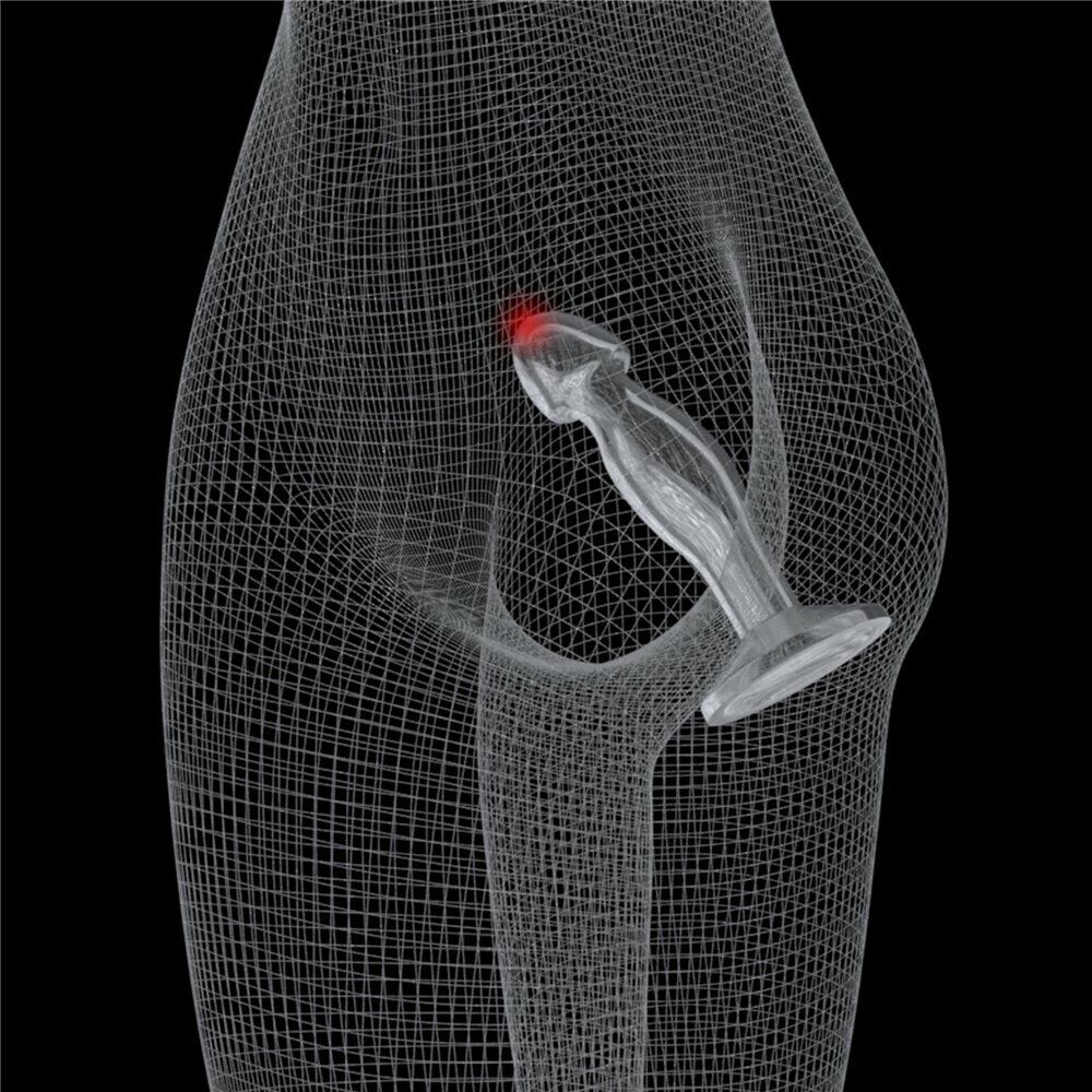 Clear Jelly P-spot Anal Butt Plug Dildo Prostate Massager Probe Suction Cup