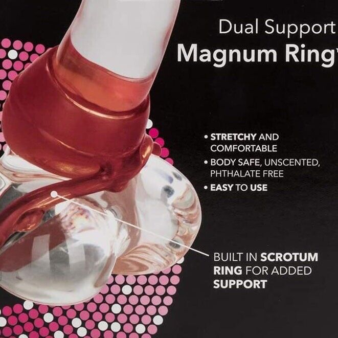 Dual Support Magnum Men Penis Erection Enhancer Prolong Delay Cock Balls Ring