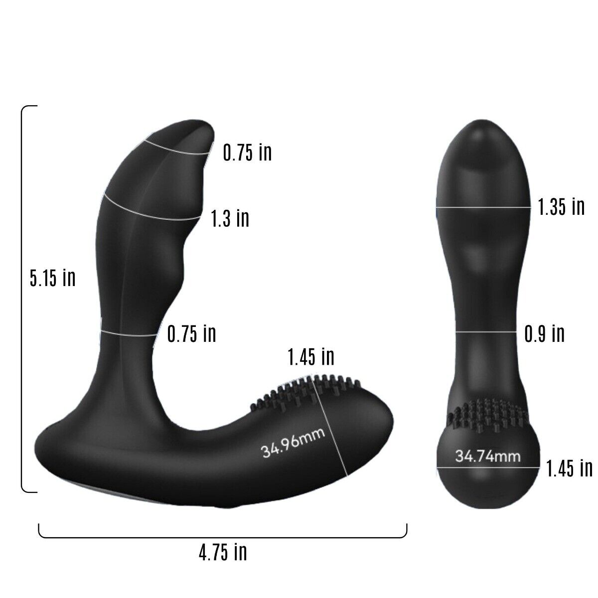 Wireless Remote Vibrating P-spot Anal Male Prostate Massager Probe Vibrator