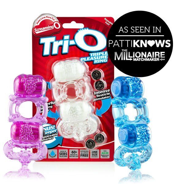 Screaming O Trio Vibrating Penis Cock and Balls Ring Delay Prolong Sex Toys