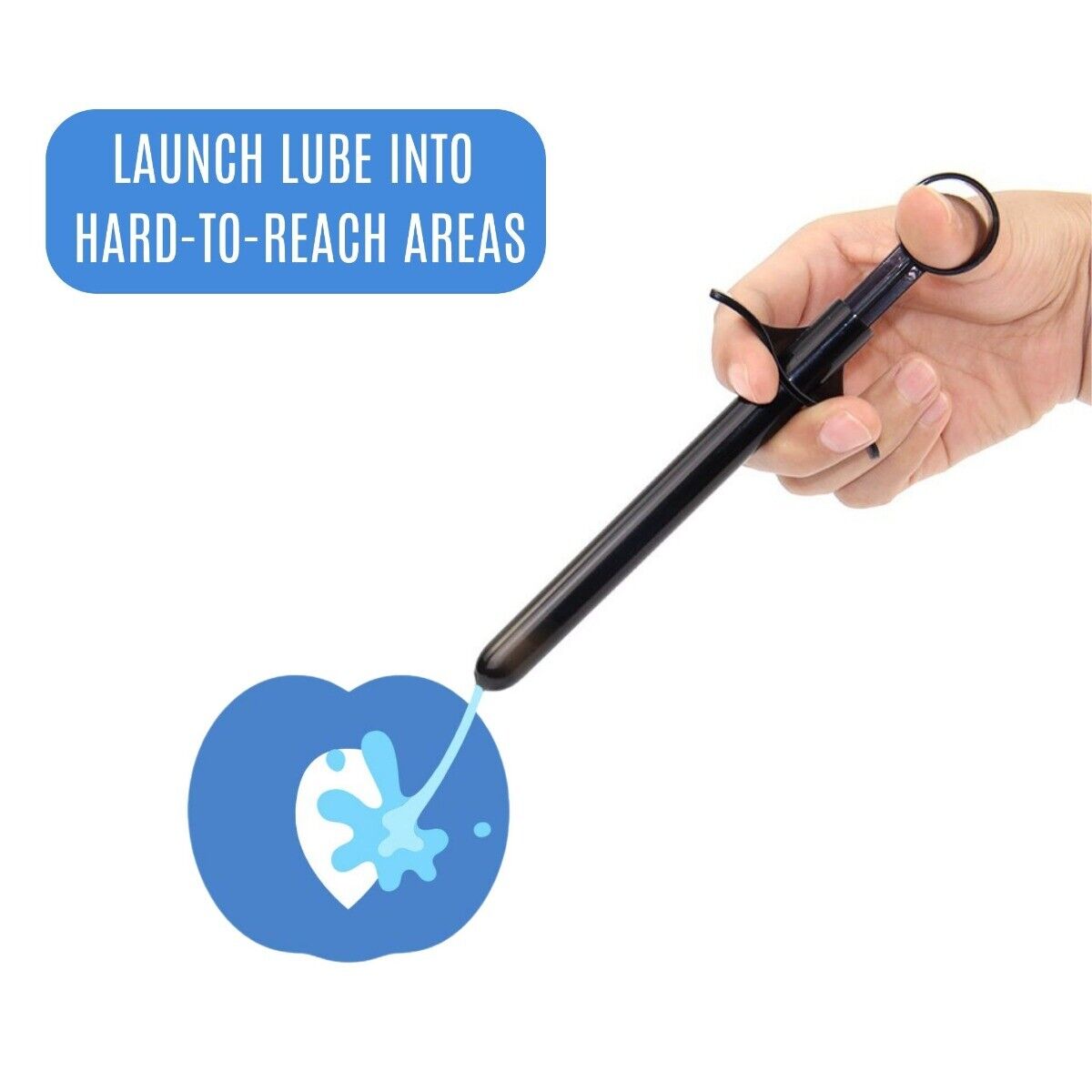 2PK Lube Tube Personal Lubricant Applicator Syringe Shooter Launcher