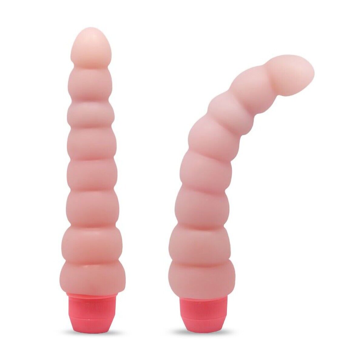 Soft Beaded Ribbed Flexible Bendable Posable Anal Vibrator Butt Plug