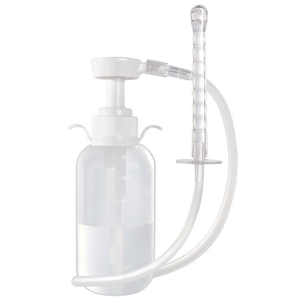 300ml Pump Action Douche Enema Bottle with Nozzle Vaginal Anal Cleaning