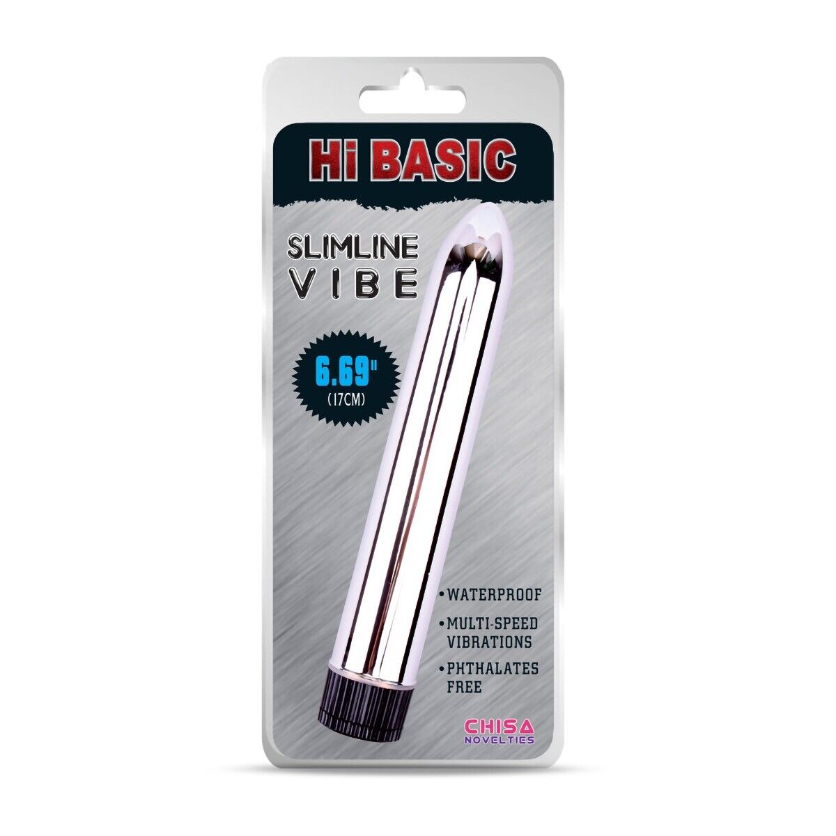 Classic Smooth Slimline Silver Vibrator Female Massager Stimulator Sex Toy