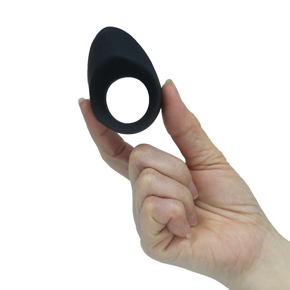 Rechargeable Silicone Vibrating Penis Enhancer Cock Ring Sling Taint Stimulator