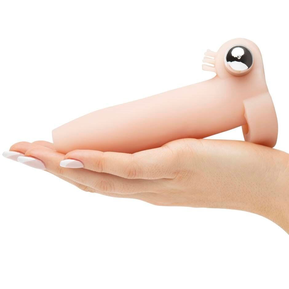 RealFeel Vibrating Cock Sleeve Sheath Penis Extension Girth Enhancer + Ball Loop