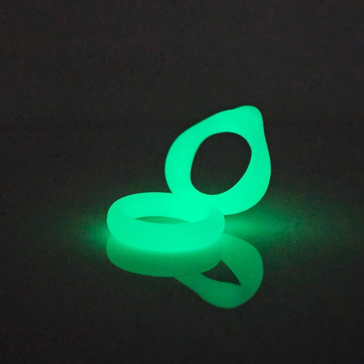Glow In The Dark Soft Stretchy Silicone Cock & Ball Dual Penis Ring Enhancer