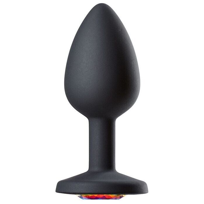 GEMS Jeweled Silicone Small Anal Butt Plug Sex Toys for Men Women Couples