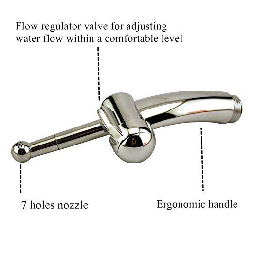 Shower Enama Douche Anal Vaginal Cleansing Nozzle + Flow Regulator for Men Women
