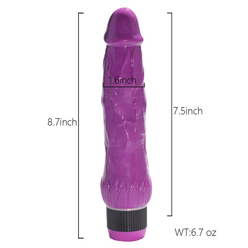 Bendable Realistic G Spot Anal Clit Vibrator Vibrating Dildo Sex Toy for Women