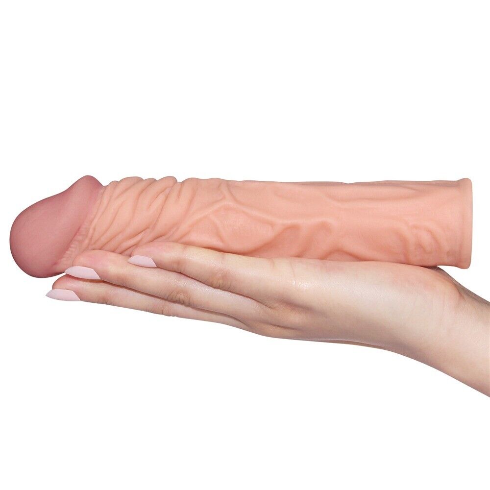 Penis Extension Extender Sleeve Add 2" Cock Length Girth Enhancer Enlarger