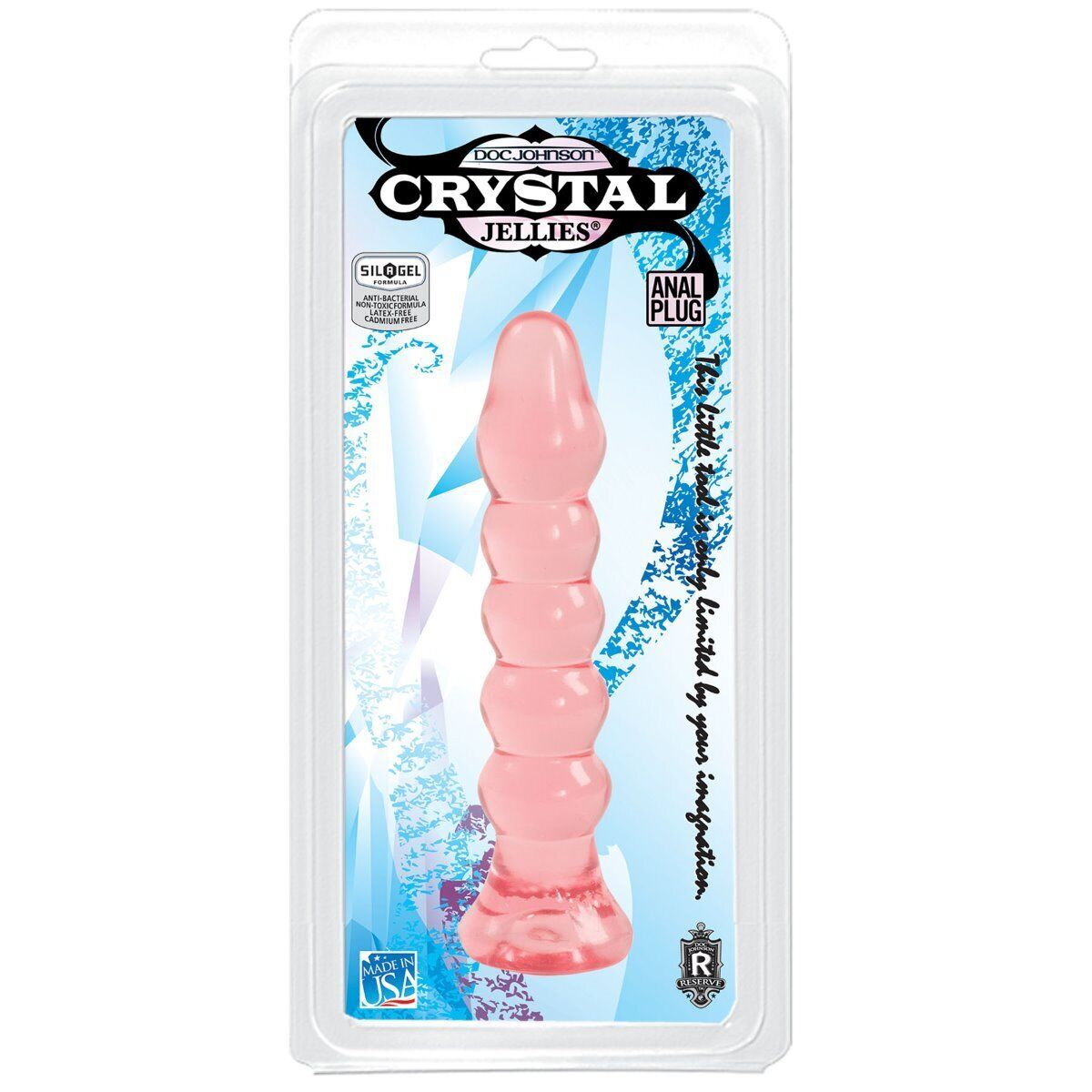 Crystal Jellie Bumps Jelly Anal Plug Dildo Dong Beginner Anal Sex Toy
