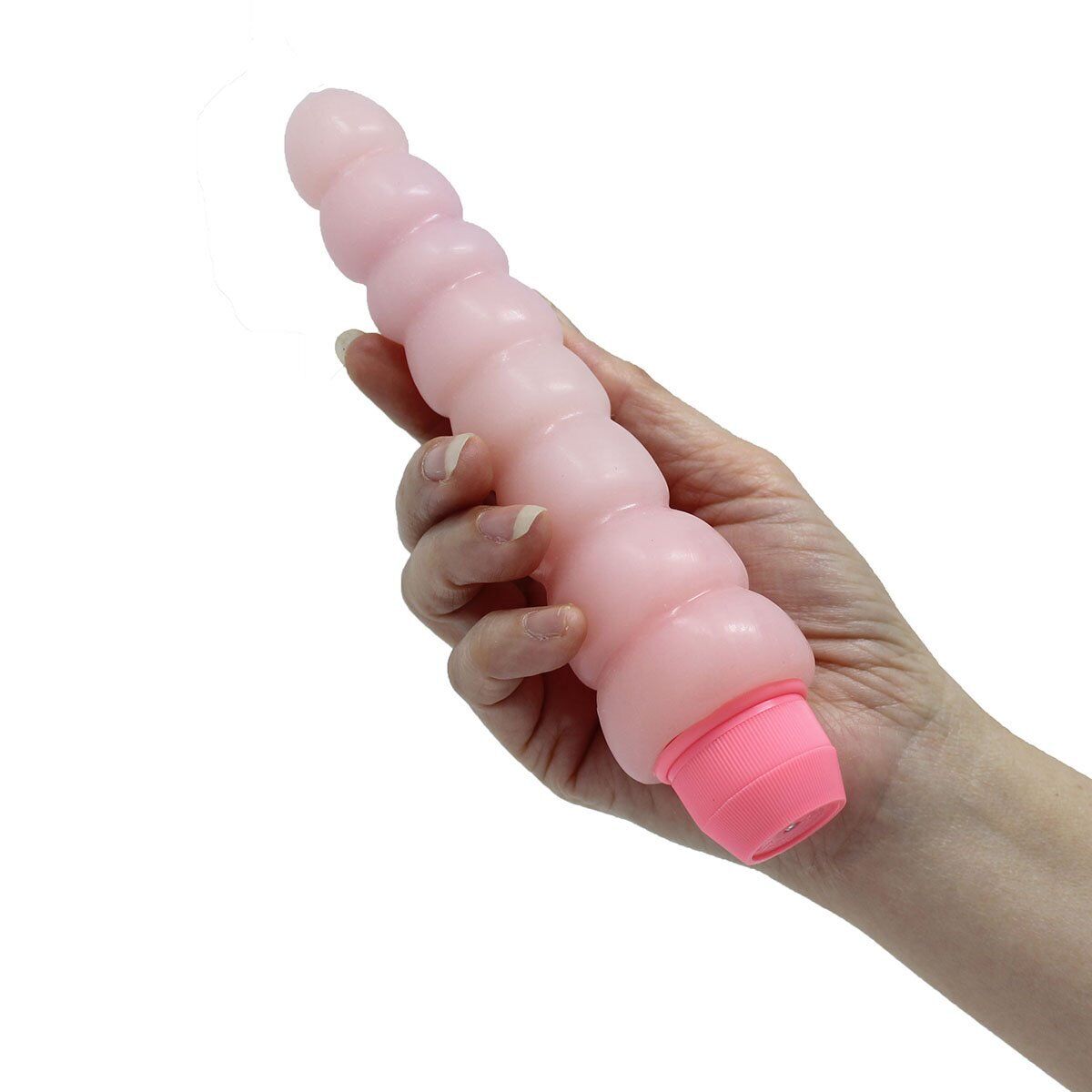 Soft Beaded Ribbed Flexible Bendable Posable Anal Vibrator Butt Plug