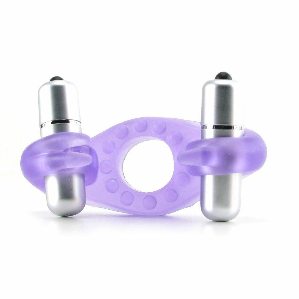 Rockin' Rabbit Dual Vibe Bullet Couple Orgasm Vibrating Penis Cock Ring Sex Toy