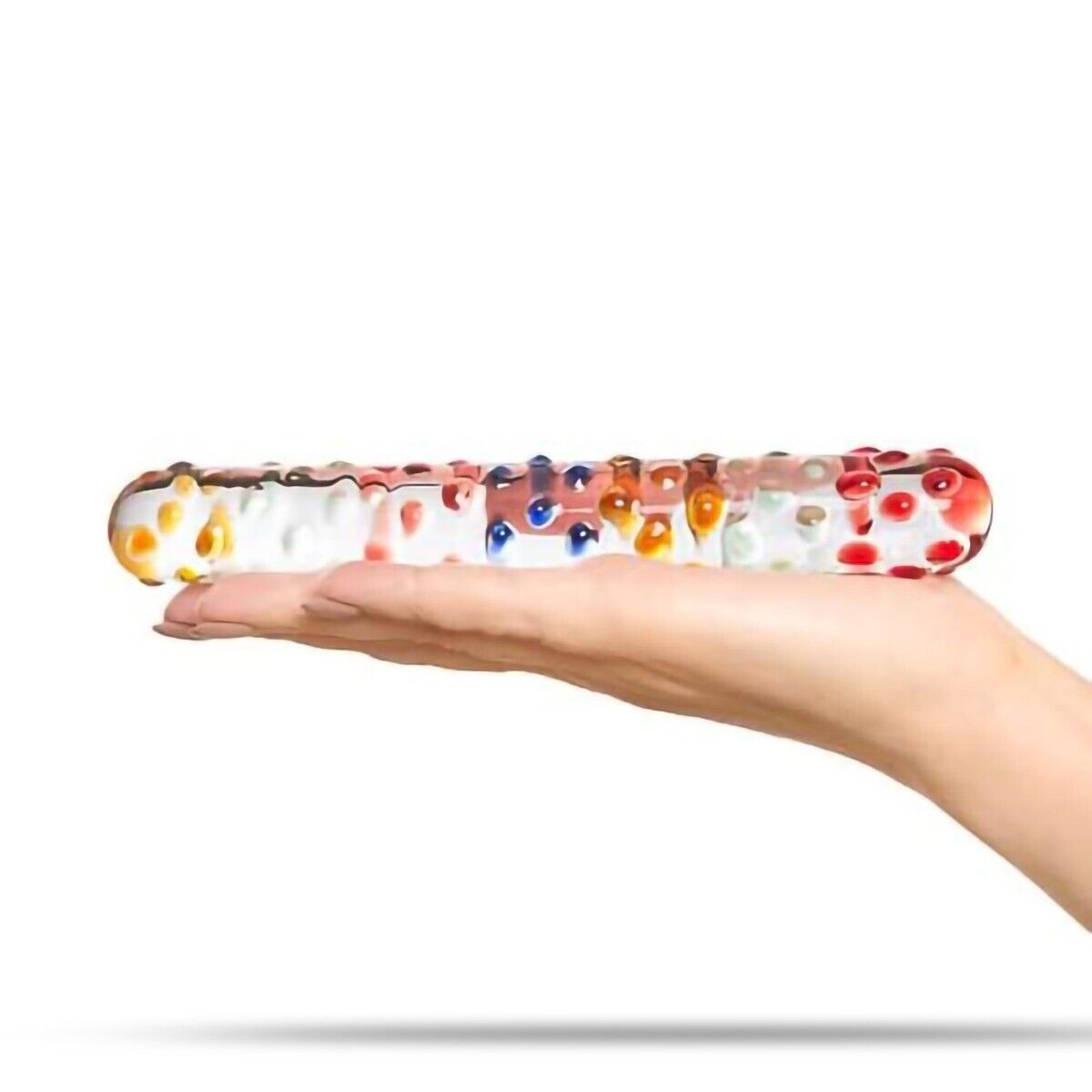 Nubby Textured Sensual Glass Anal G-spot Dildo Dong Massager Wand