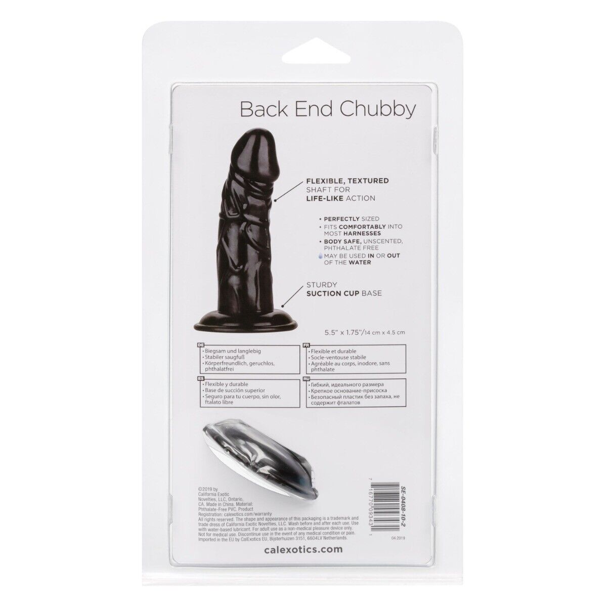 Thick Realistic Black Anal Dildo Dong Butt Plug with Suction Cup