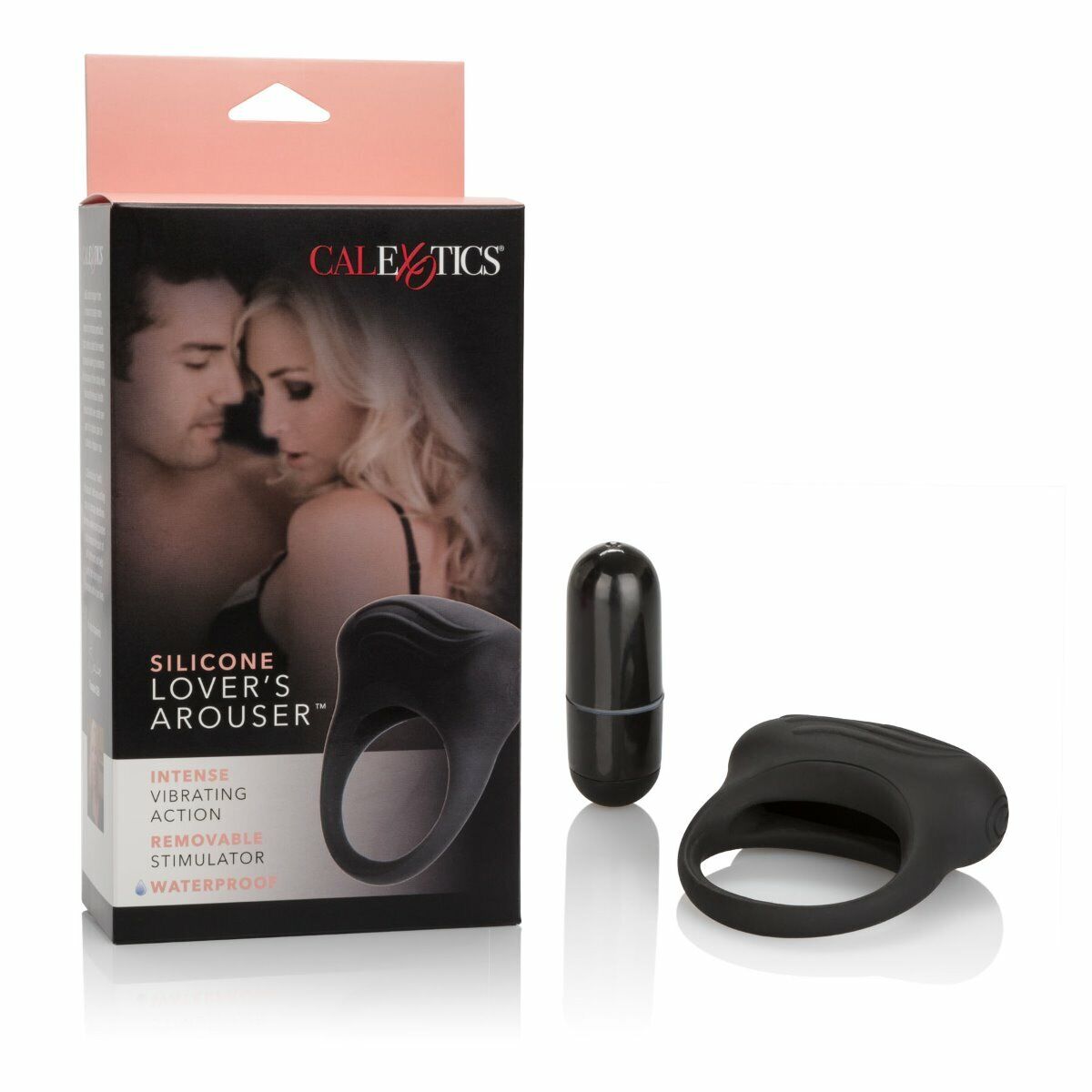 Waterproof Silicone Lover's Arouser Vibrating Penis Cock Ring Enhancer