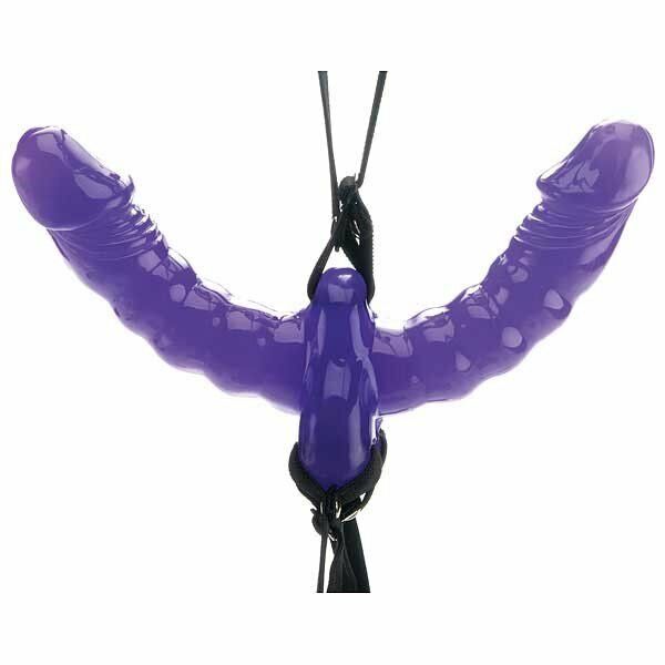 Double Ended Penetration Penetrator Strap-on G-spot Dildo Dong Lesbian Sex Toy