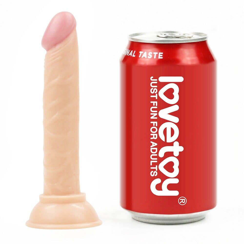 Beginner 5" Slim Realistic G-spot Anal Dildo Dong Sex Toys for Men Women Couples