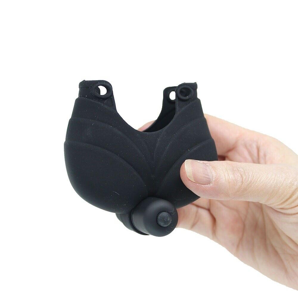 Vibrating Ball Testicle Scrotum Pouch Cinch Penis Cock Ring Male Enhancer Sextoy