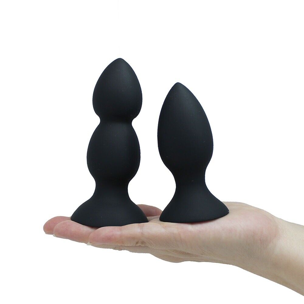 Wireless Remote Control Anal Trainer Butt Plug Beads Vibe Sex Toys for Couples
