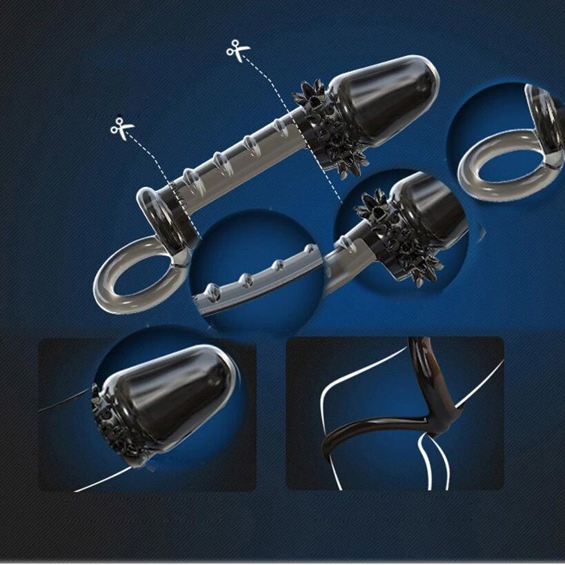 Foreskin Glan Cock Ring Penis Extension Sleeve Enhancer Sex Toys for Men Couples