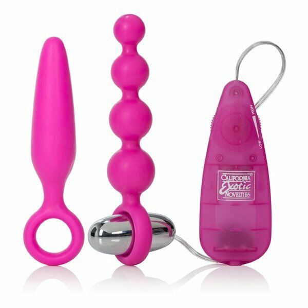 Booty Call Booty Vibro Kits Vibrating Anal Beads Butt Plug Vibe Vibrator Sex Toy
