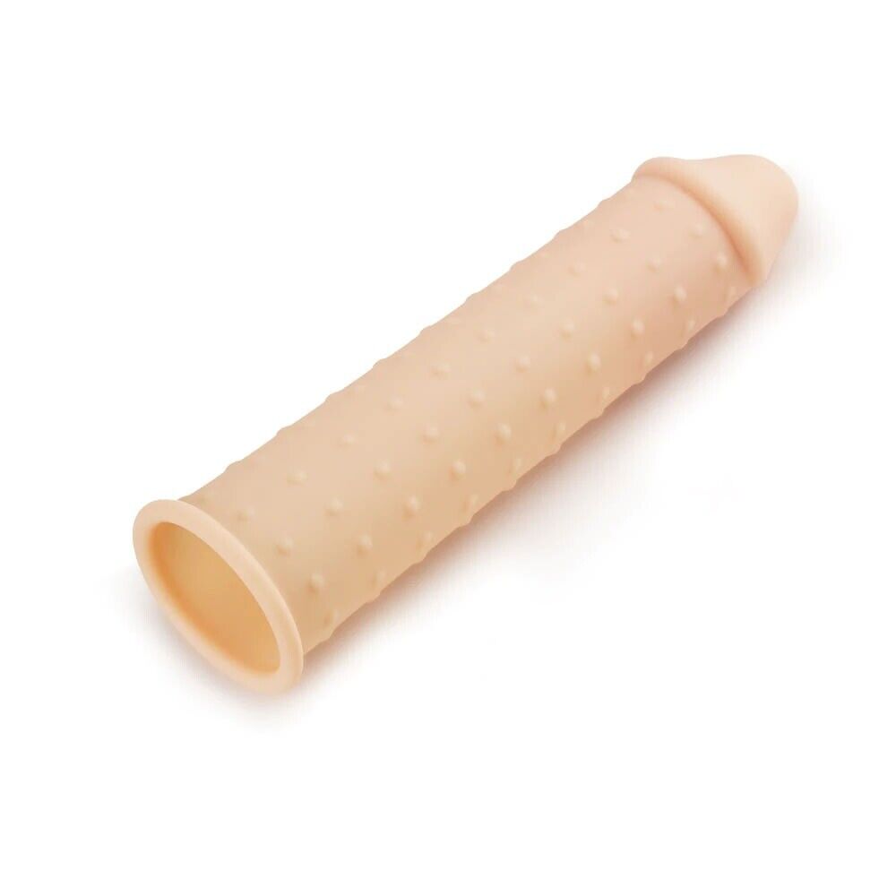 Add 2.25" Cock Length Nubby Penis Extension Extension Sleeve Couple Sex Toys
