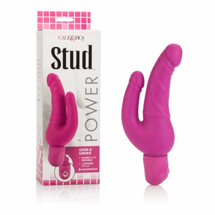 Waterproof Vaginal G-spot Anal DP Double Penetration Vibe Vibrator Dildo Dong